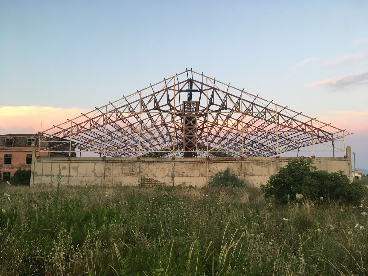 Abandoned attraction from an abandoned factory